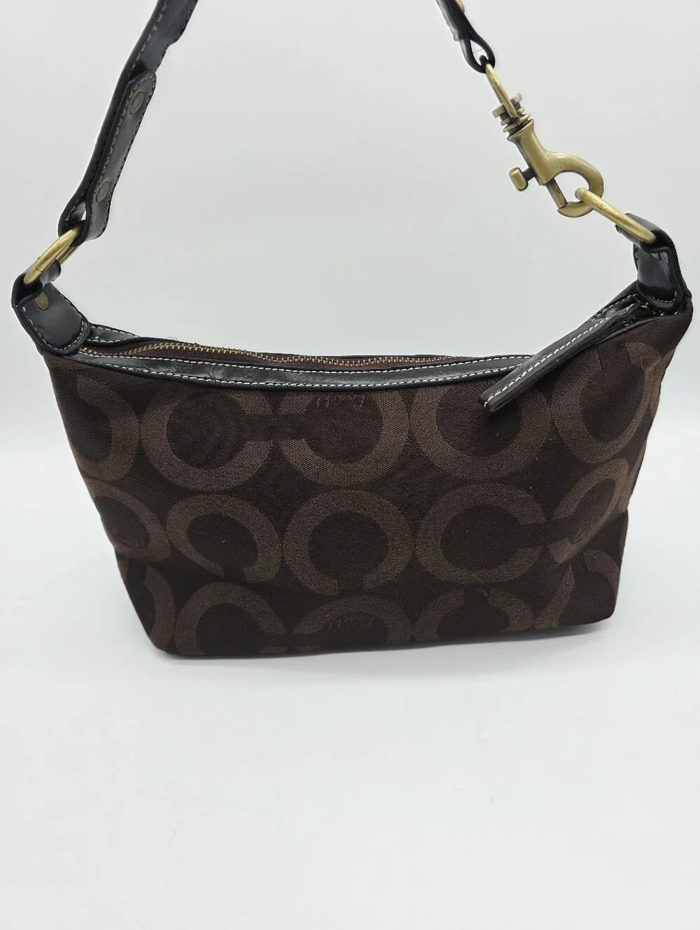 COACH Y2K Vintage Mini Small Demi Zip Top Handle Satchel Canvas RARE